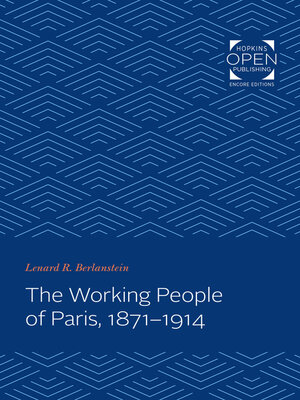 cover image of The Working People of Paris, 1871-1914